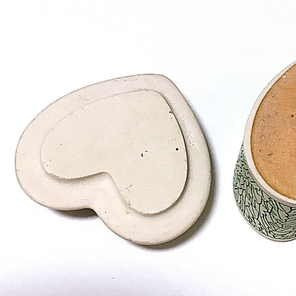 Ceramic Floral Trinket Jewelry Heart Shape - Picture 5 of 5